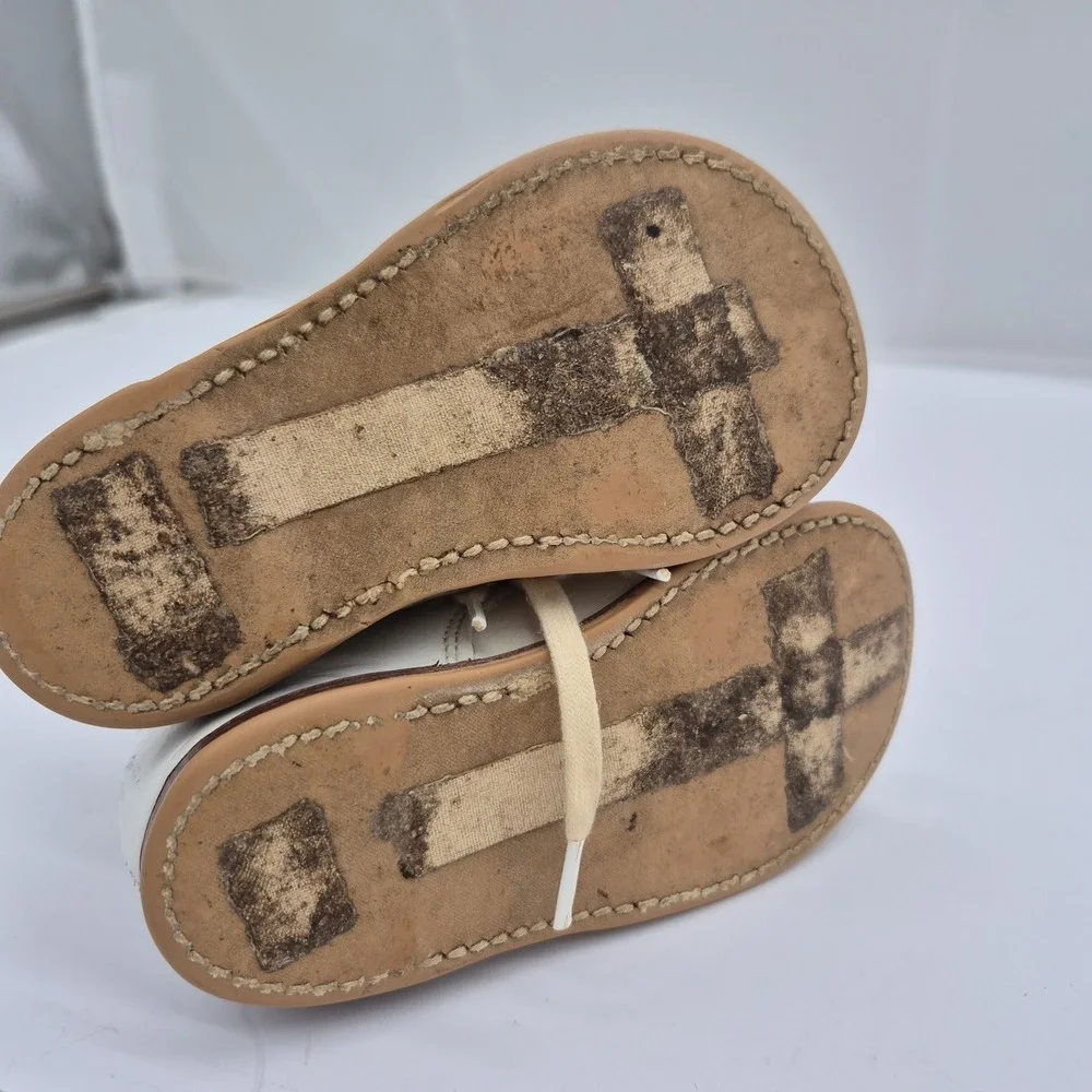 VTG Stride Rite Baby's First Steps Shoes Lace Up Leather 50s